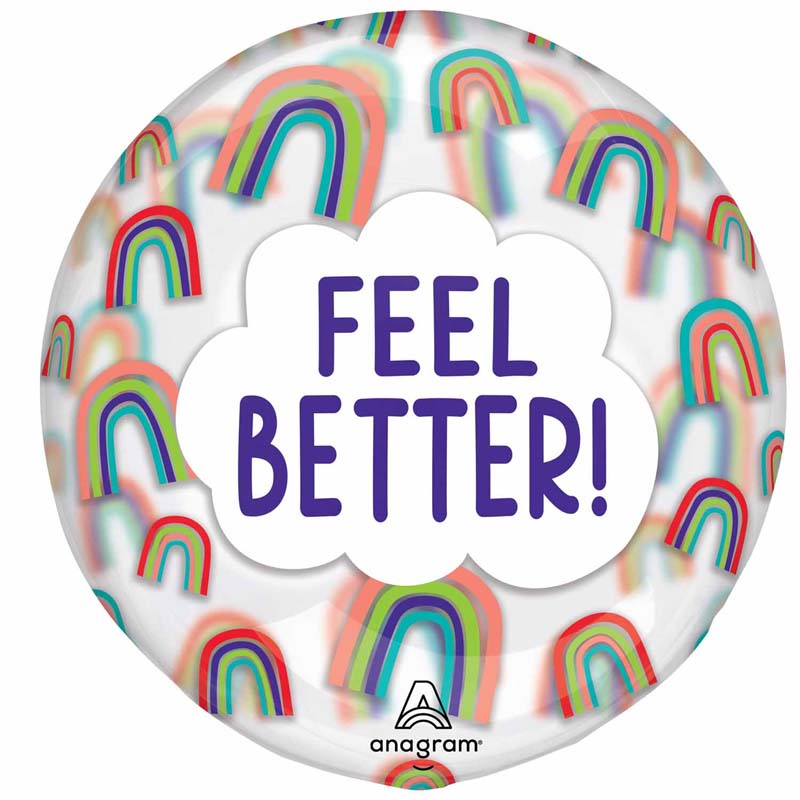 FEEL BETTER RAINBOWS CLEARZ BALLOON