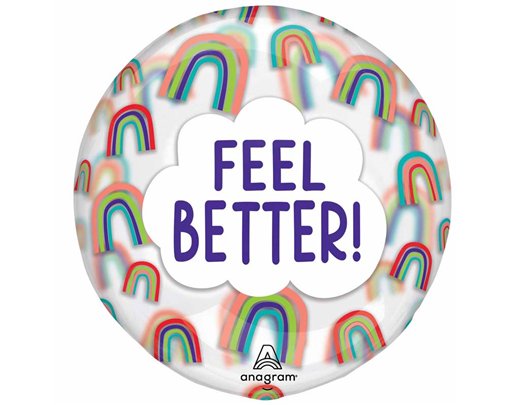 FEEL BETTER RAINBOWS CLEARZ BALLOON