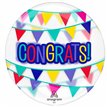 CONGRATS BANNER CLEARZ BALLOON