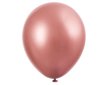 6PK 11in ROSE GOLD PLATINUM LATEX BALLOON
