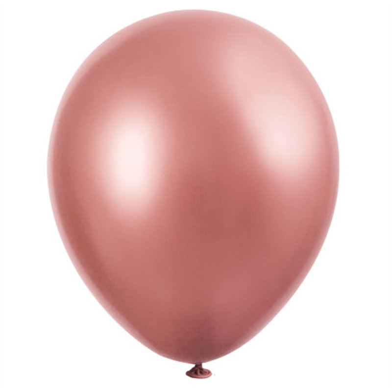 6PK 11in ROSE GOLD PLATINUM LATEX BALLOON