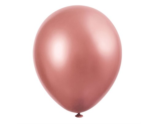 25PK 11in ROSE GOLD PLATINUM LATEX BALLOON
