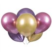 6PK 11in ASST PINK/PURPLE/GOLD PLATINUM LATEX BALLOONS
