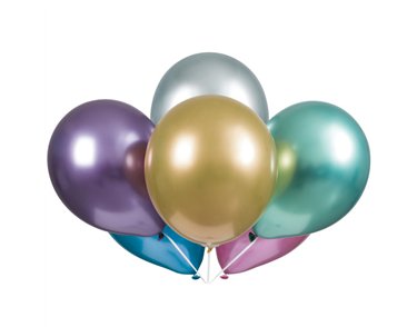 25PK 11in ASST PLATINUM LATEX BALLOONS