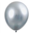 6PK 11in SILVER PLATINUM LATEX BALLOONS