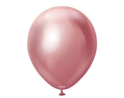 100PK 5in MIRROR CHROME PINK KALISAN LATEX