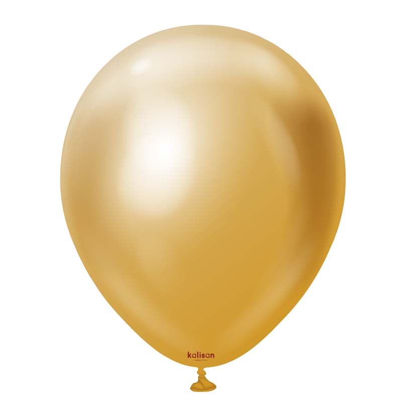 100PK 5in MIRROR CHROME GOLD KALISAN LATEX