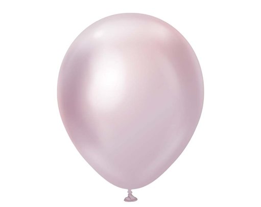 100PK 5in MIRROR CHROME PINK GOLD KALISAN LATEX