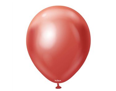 100PK 5in MIRROR CHROME RED KALISAN LATEX