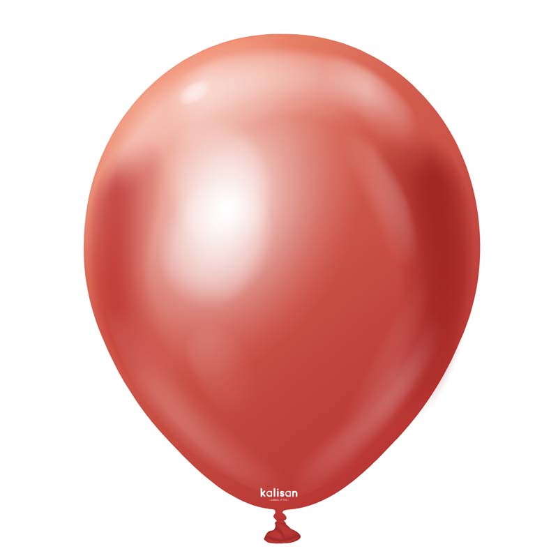 100PK 5in MIRROR CHROME RED KALISAN LATEX