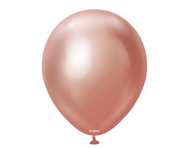 100PK 5in MIRROR CHROME ROSE GOLD KALISAN LATEX