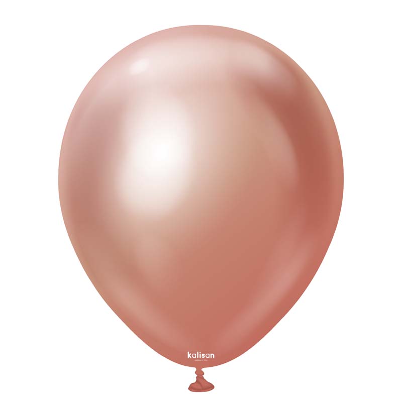 100PK 5in MIRROR CHROME ROSE GOLD KALISAN LATEX