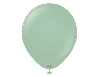 100PK 12in RETRO WINTER GREEN KALISAN LATEX