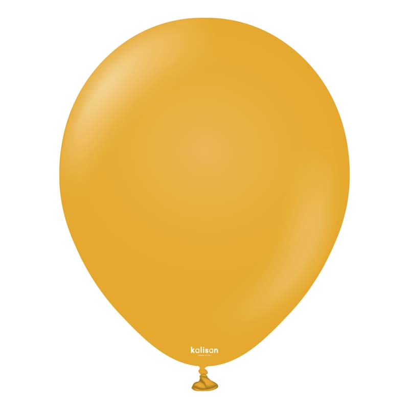 100PK 5in RETRO MUSTARD KALISAN LATEX