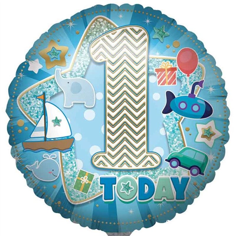 31in AGE 1 BOY JUMBO FOIL BALLOON