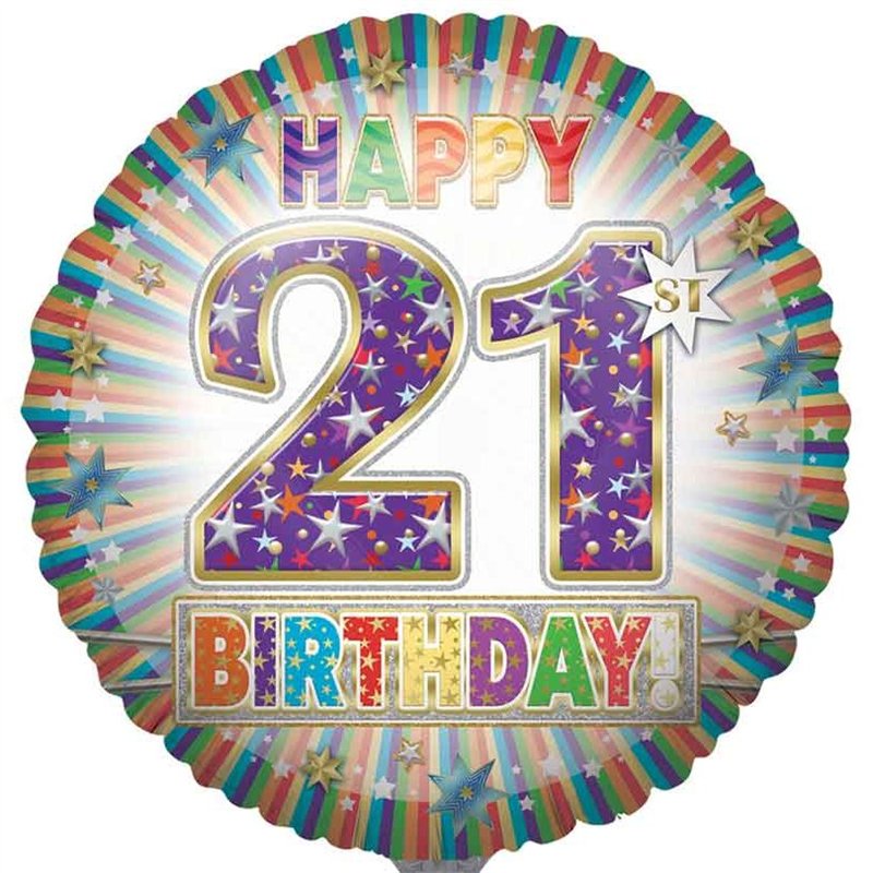 31in AGE 21 JUMBO FOIL BALLOON