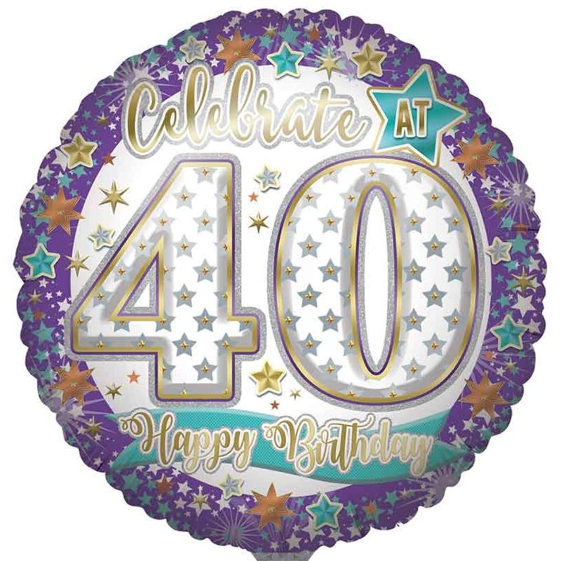 31in AGE 40 JUMBO FOIL BALLOON