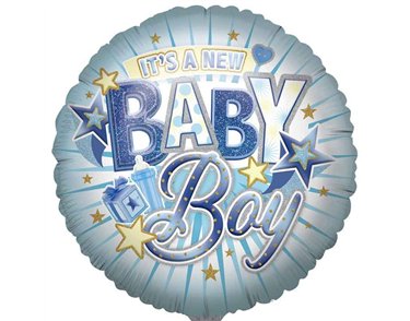31in BIRTH BABY BOY JUMBO FOIL BALLOON