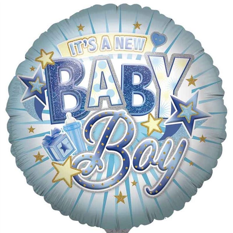 31in BIRTH BABY BOY JUMBO FOIL BALLOON