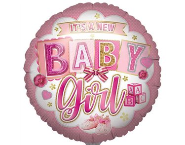 31in BIRTH BABY GIRL JUMBO FOIL BALLOON