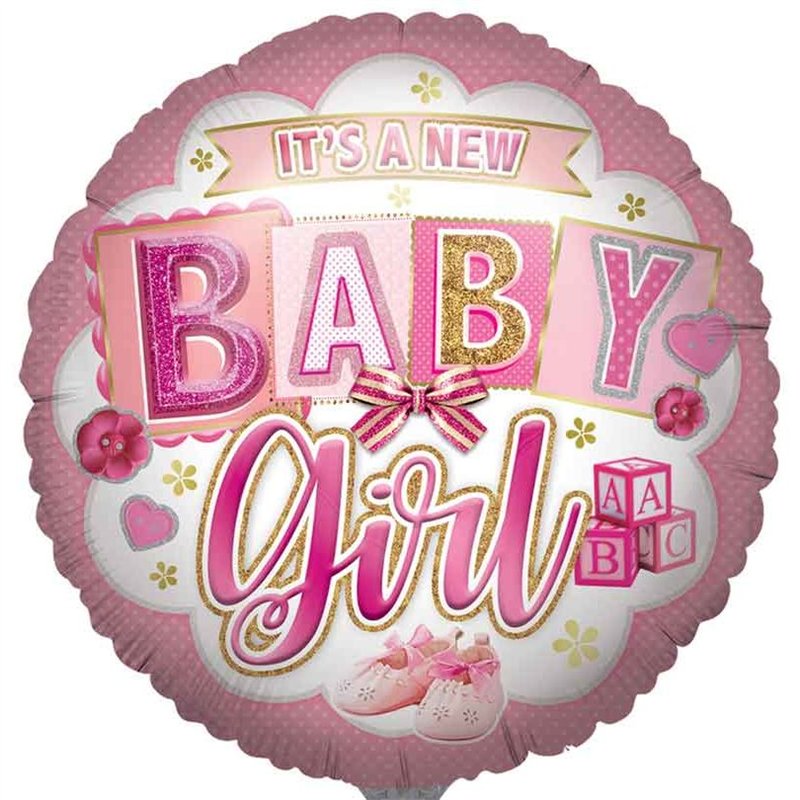 31in BIRTH BABY GIRL JUMBO FOIL BALLOON