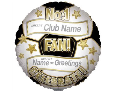 31in FOOTBALL PERSONALISED JUMBO FOIL BALLOON