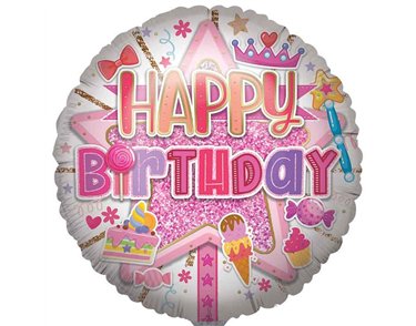 31in OPEN BIRTHDAY FEM JUVENILE JUMBO FOIL BALLOON