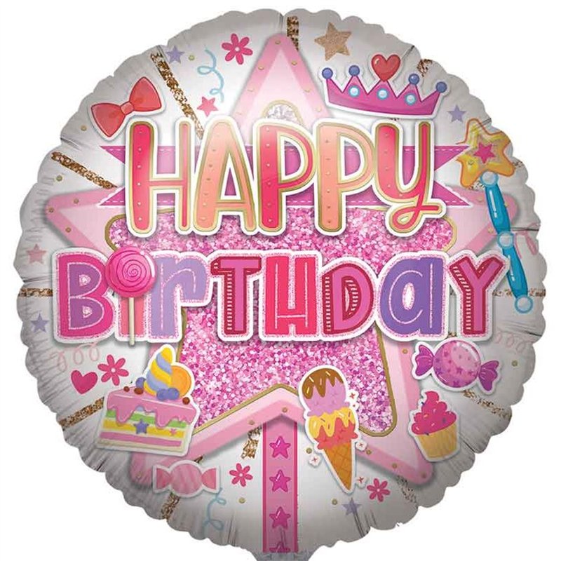 31in OPEN BIRTHDAY FEM JUVENILE JUMBO FOIL BALLOON
