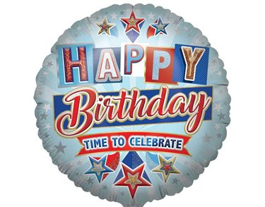 31in OPEN BIRTHDAY MALE JUMBO FOIL BALLOON