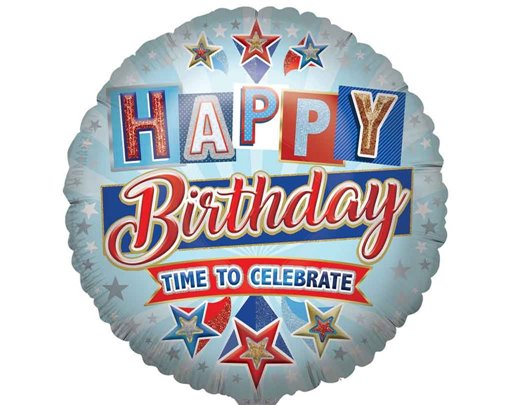 31in OPEN BIRTHDAY MALE JUMBO FOIL BALLOON