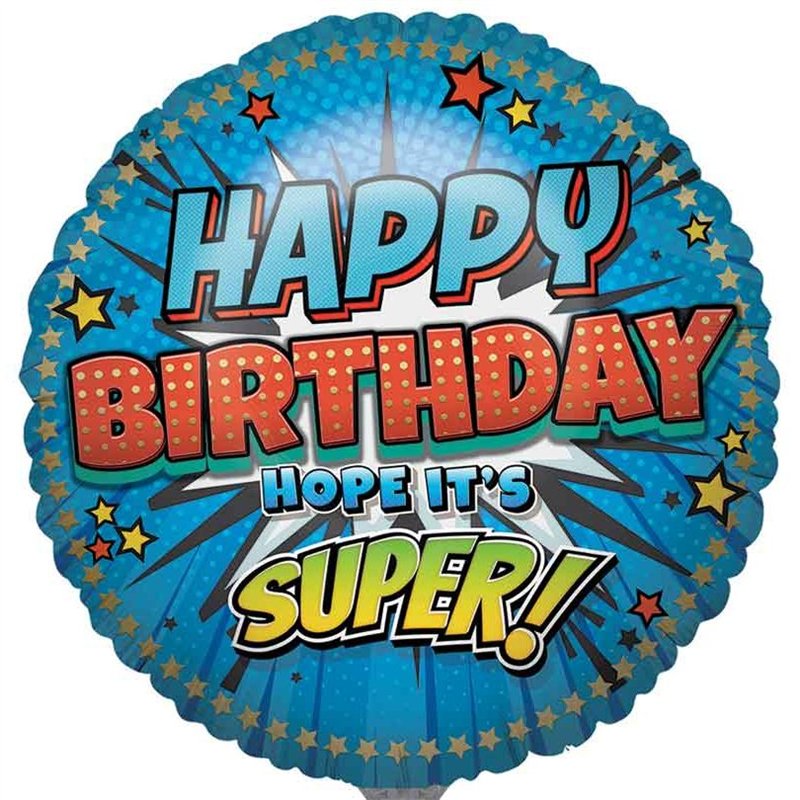 31in OPEN BIRTHDAY MALE JUVENILE JUMBO FOIL BALLOON