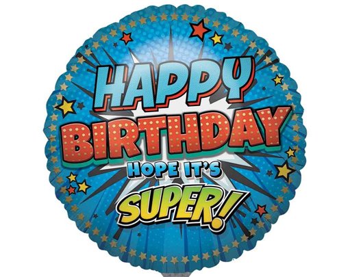 31in OPEN BIRTHDAY MALE JUVENILE JUMBO FOIL BALLOON