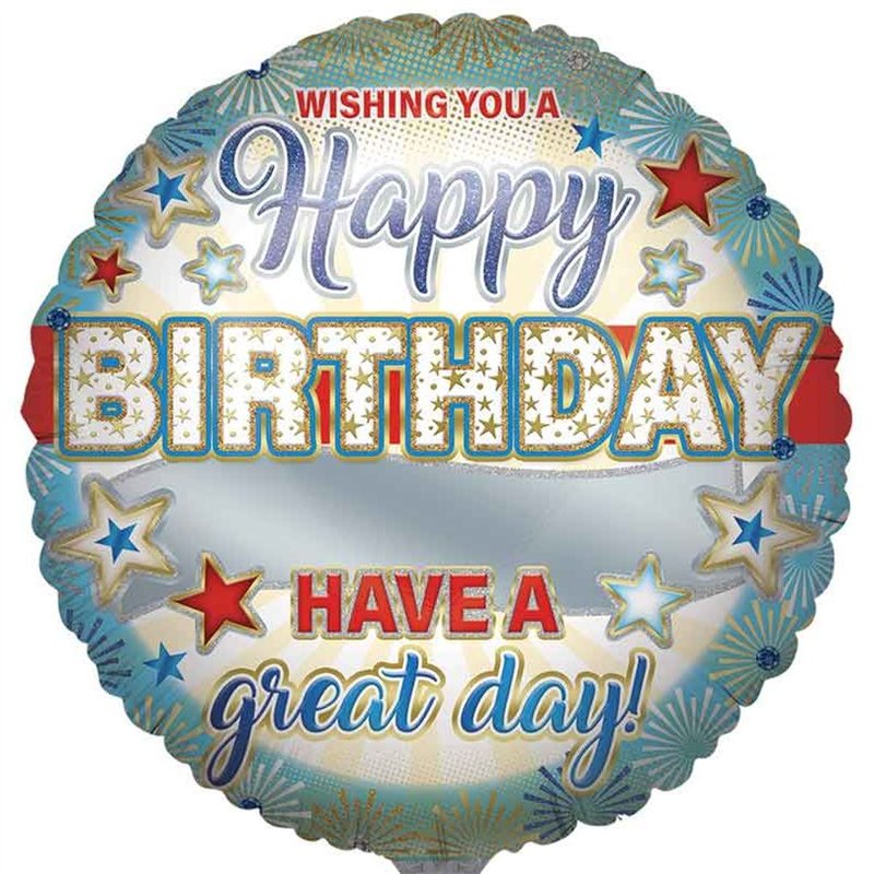 31in PERSONALISED MALE JUMBO FOIL BALLOON