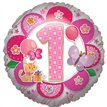 31in AGE 1 GIRL JUMBO FOIL BALLOON