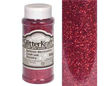 100g BURGUNDY KRAFT FINE GLITTER BOTTLE
