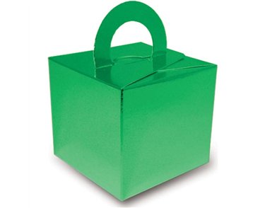 METALLIC GREEN BALLOON GIFT WEIGHT BOX 10S