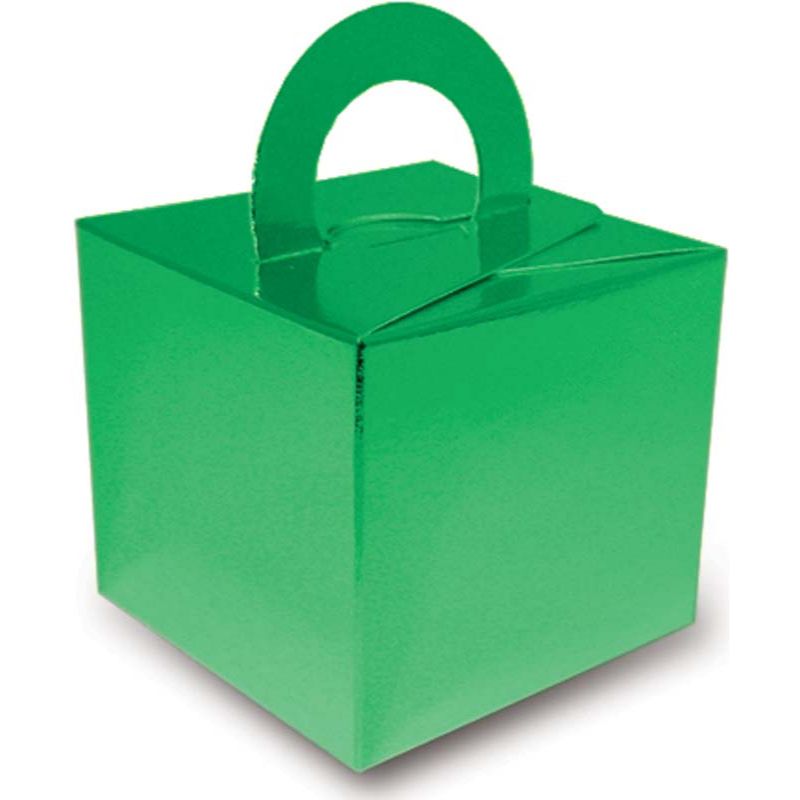 METALLIC GREEN BALLOON GIFT WEIGHT BOX 10S