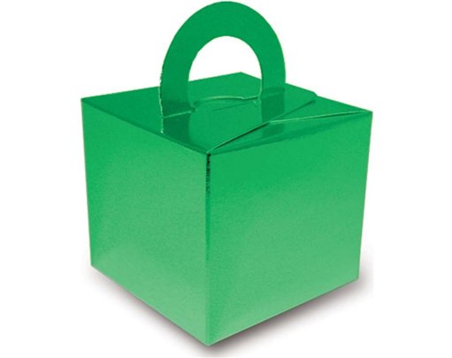 METALLIC GREEN BALLOON GIFT WEIGHT BOX 10S