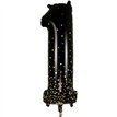 34in NUMBER 1 SPARKLING FIZZ BLACK GOLD FOIL BALLOON