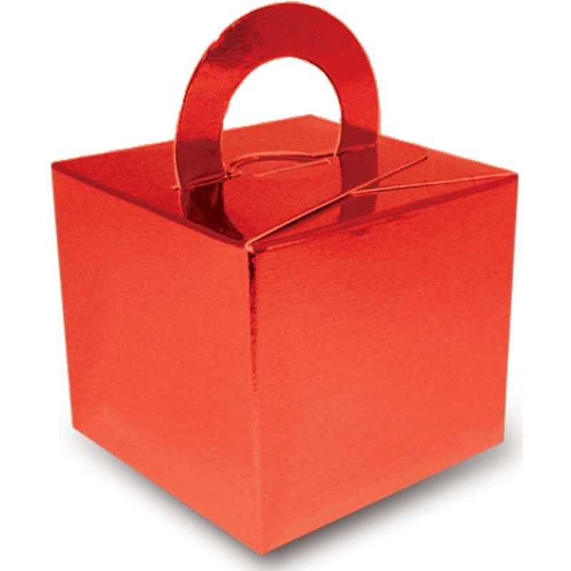 METALLIC RED BALLOON GIFT WEIGHT BOX 10S