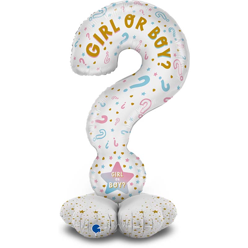 QUESTION MARK GENDER REVEAL FOIL STAND-UP