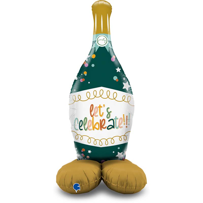 BOTTLE LET'S CELEBRATE FOIL STAND-UP
