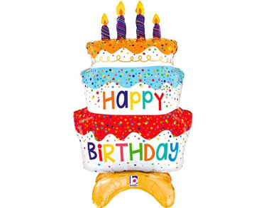 29in STANDUP BIRTHDAY CAKE FOIL BALLOON
