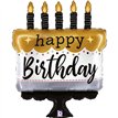 38in SATIN METALLIC BIRTHDAY CAKE FOIL BALLOON