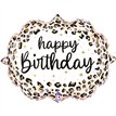 38in SATIN LEOPARD BIRTHDAY FOIL BALLOON
