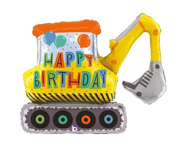 40in BIRTHDAY CONSTRUCTION EXCAVATOR FOIL BALLOON