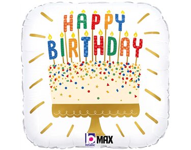18in BIRTHDAY CAKE CANDLES FOIL BALLOON
