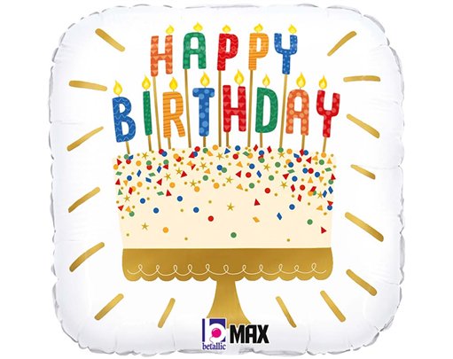 18in BIRTHDAY CAKE CANDLES FOIL BALLOON