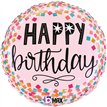 18in PINK CONFETTI BIRTHDAY FOIL BALLOON