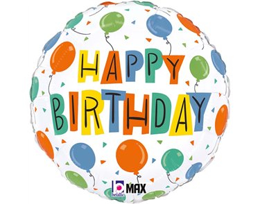 18in BIRTHDAY PARTY BALLOONS FOIL BALLOON